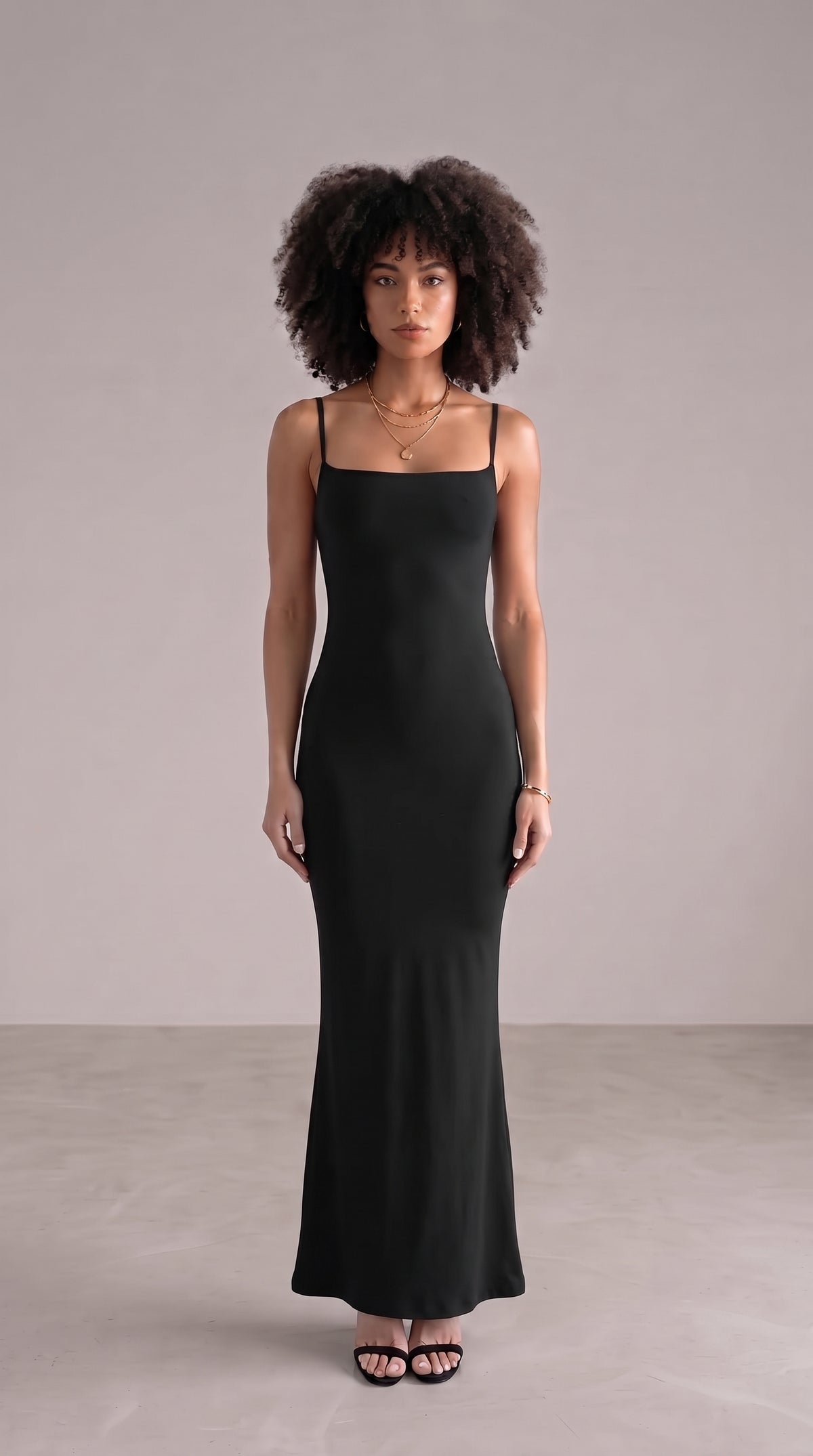 Solid Colour Slim Camisole Dress